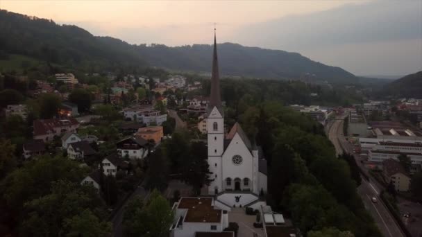 Πλάνα Της Ζυρίχης Cityscape Πανόραμα Ελβετία — Αρχείο Βίντεο
