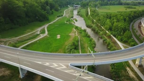 Beelden Van Zürich Dag Tijd Brug Panorama Zwitserland — Stockvideo