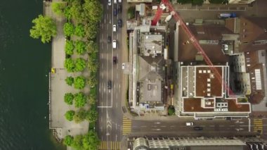 4 k görüntüleri, Zürih gün zaman trafik panorama, İsviçre  