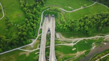 4 k görüntüleri, Zürih gün zaman köprü panorama, İsviçre  