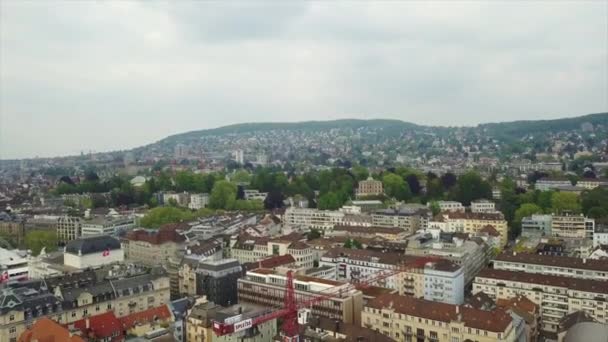 Filmmaterial Vom Zürcher Stadtpanorama Schweiz — Stockvideo