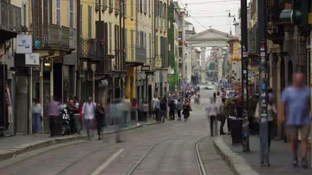 Porto ticinese tráfico público — Vídeo de stock
