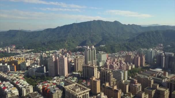 Hora Dia Taipei Panorama Paisagem Urbana Imagens China — Vídeo de Stock