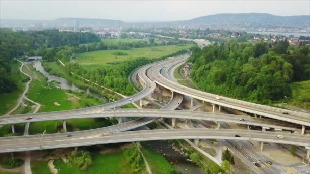 4k Images du panorama du pont de jour de Zurich, Suisse   