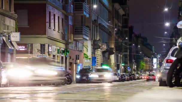 Porto ticinese tráfico público — Vídeos de Stock
