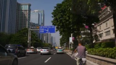 Guangzhou cityscape Rating hava panorama. 4 k görüntüleri Çin