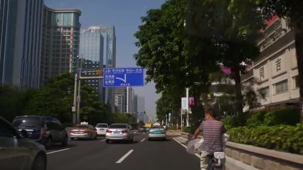 Guangzhou Paesaggio Urbano Traffico Aereo Panorama Filmati Cina — Video Stock