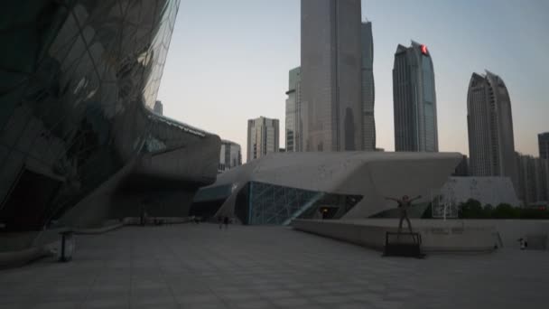 Jour Guangzhou Paysage Urbain Panorama Aérien Timelapse Images Chine — Video