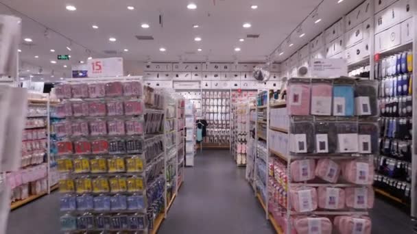 Wuhan Eylül 2017 Şehir Merkezindeki Ünlü Alışveriş Merkezi Güzelliği Yavaş — Stok video