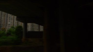 Şanghay Wuhan tren vagonu pencereye doğru 4k porselen.