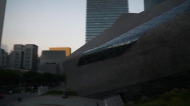 Gün zaman Guangzhou cityscape hava panorama. 4 k timelapse görüntüleri Çin