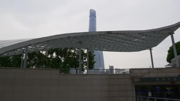 Shanghai China September 2017 구름낀 파노라마 중심가 — 비디오