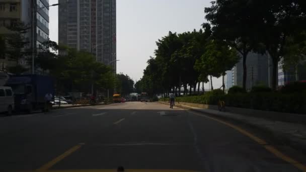 Hora Dia Guangzhou Tráfego Paisagem Urbana Panorama Aéreo Imagens China — Vídeo de Stock