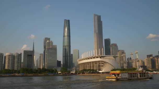 Gün Zaman Guangzhou Cityscape Hava Panorama Timelapse Görüntüleri Çin — Stok video
