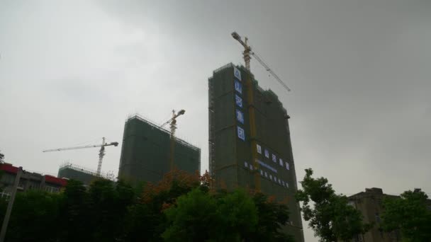 Cityscape Πλάνα Της Πόλης Wuhan Κίνα — Αρχείο Βίντεο