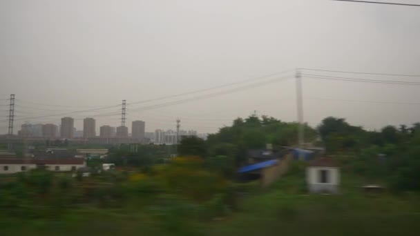 Bahnfahrt von Wuhan nach Shenzhen — Stockvideo