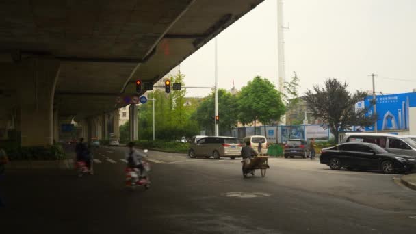 Filmati Del Traffico Cittadino Wuhan Cina — Video Stock