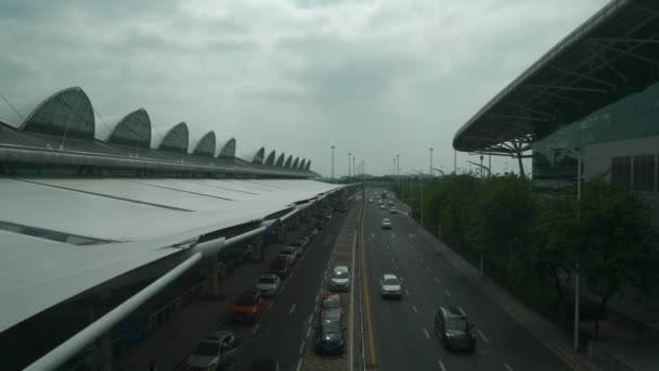 Guangzhou Cityscape Traffic Aerial Panorama Footage China — Stock Video