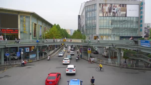 Images Ville Wuhan Avec Trafic Achalandé Chine — Video