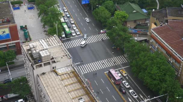 Záběry Města Wuhan Rušným Provozem Čína — Stock video