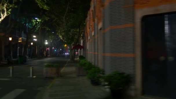 Nacht Tijd Verkeer Straten Van Shanghai Met Mensen Beelden China — Stockvideo