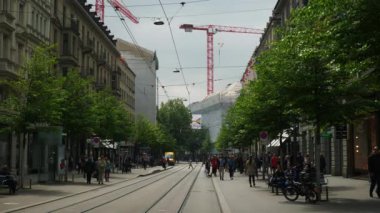 Zürih - Sircas 20187: güneşli gün batımı Zürih Rating panorama 4k yaklaşık 2018 zurich, İsviçre.