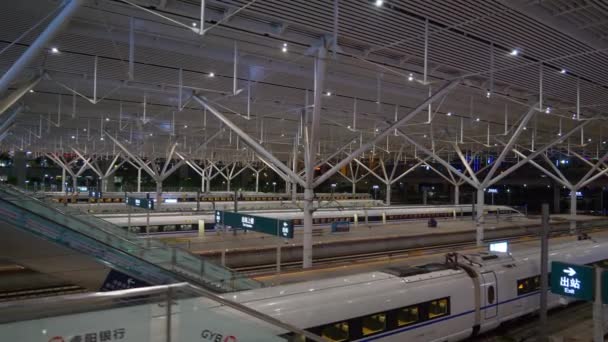 Wuhan China Setembro 2017 Wuhan Cidade Principal Estação Ferroviária Lotada — Vídeo de Stock