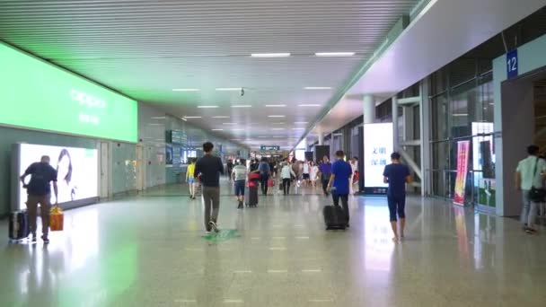 Wuhan China September 2017 Wuhan City Main Railway Station Crowded — Stock Video