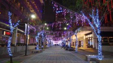 Taipei, Tayvan - 20 Ocak 2018: şehir gece ışıklı panorama 20 Ocak 2018 yaklaşık 4k taipei, Tayvan.