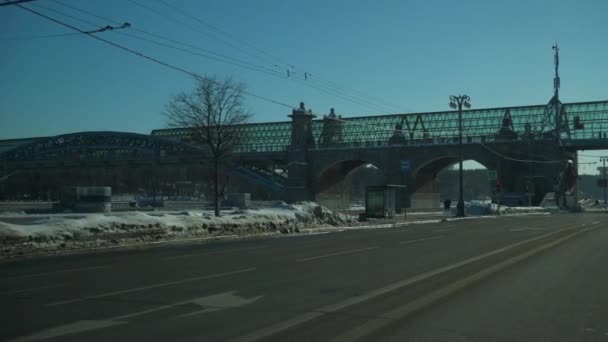 Moscow Day Time Traffic Road Aerial Panorama Russia — Stok Video