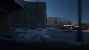 Moskova gün zaman trafik yol hava panorama 4k Rusya