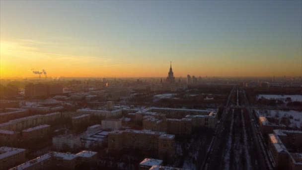Москва міський пейзаж Панорама — стокове відео