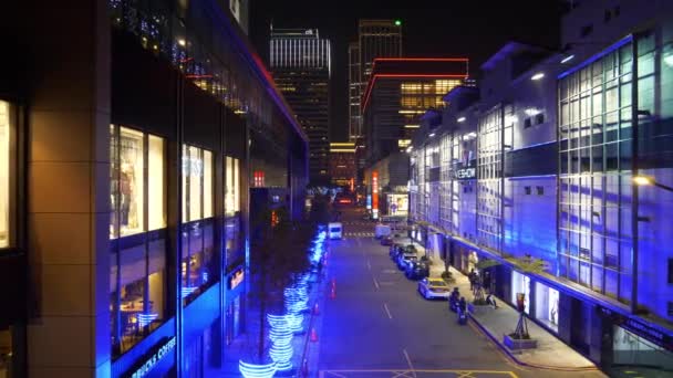 Taipei Taiwan Januar 2018 Stadt Nacht Beleuchtetes Panorama Circa Januar — Stockvideo