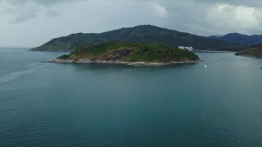 gün zaman phuket Adası kıyı şeridi ünlü cape görünümü 4 k Tayland hava