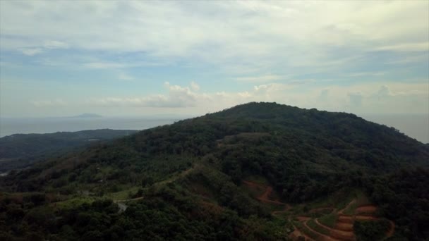 Sol Dia Ilha Famoso Grande Buda Monumento Aéreo Panorama Tailândia — Vídeo de Stock