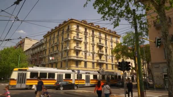 Porto ticinese ruch uliczny — Wideo stockowe