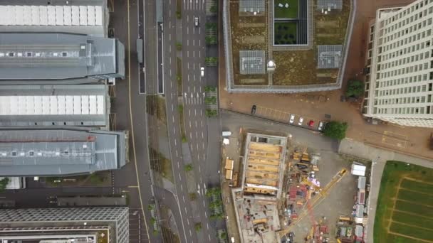 Sunny Day Zurich Cityscape Traffic Roads Aerial View Switzerland — Stock Video