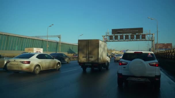 모스크바 교통도로 파노라마 러시아 — 비디오