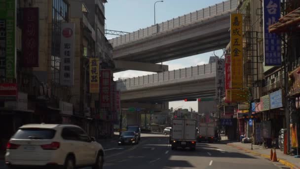 Taipei Taiwan Janvier 2018 Journée Ensoleillée Taipei City Traffic Street — Video