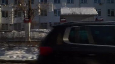 Moskova gün zaman trafik yol hava panorama 4k Rusya