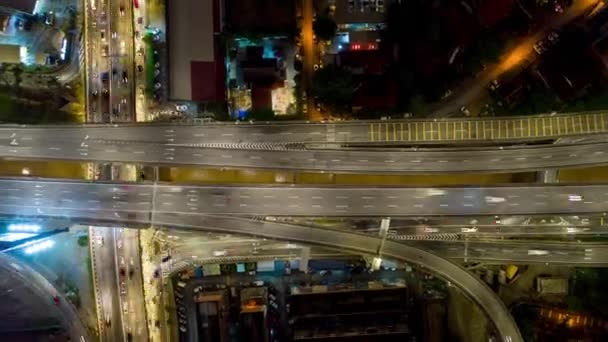 Kuala Lumpur Malaysien September 2018 Nächtliches Beleuchtetes Kuala Lumpur Stadtmitte — Stockvideo