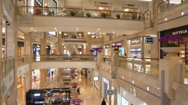 2018年1月15日 市中心著名的购物中心步行慢动作全景4K 大约2018年1月16日台北 — 图库视频影像