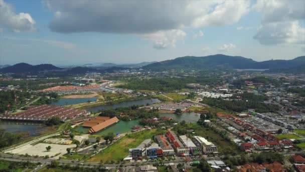 Journée Ensoleillée Phuket Île Ville Toits Panorama Aérien Thailand — Video