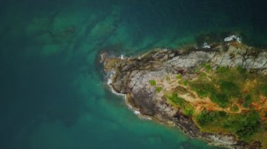 gün zaman phuket Adası kıyı şeridi ünlü cape görünümü 4 k Tayland hava