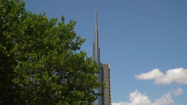 Mailand Italien Mai 2018 Stadt Sonniger Tag Berühmte Gebäude Ansicht — Stockvideo
