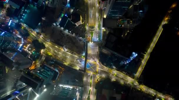 Куала Лумпур Малайзія 2018 Вересня Нічний Освітленій Куала Лумпур Міста — стокове відео