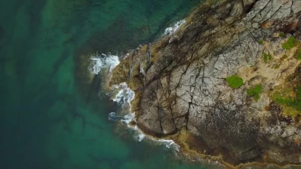 Tag Zeit Phuket Insel Küste Berühmten Kap Luftaufnahme Nach Unten — Stockvideo