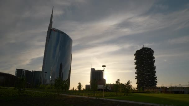 Milan Italië Mei 2018 Dag Tijd Milaan Stad Centrum Vrijthof — Stockvideo