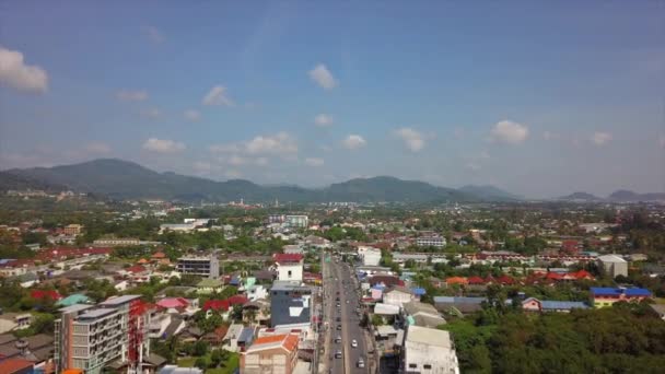 Día Soleado Phuket Isla Ciudad Tejados Antena Panorama Tailandia — Vídeos de Stock