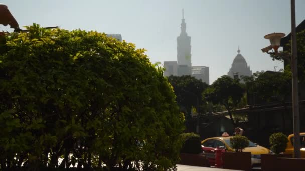 Taipei Taiwan Enero 2018 Panorama Del Día Ciudad Circa Enero — Vídeos de Stock